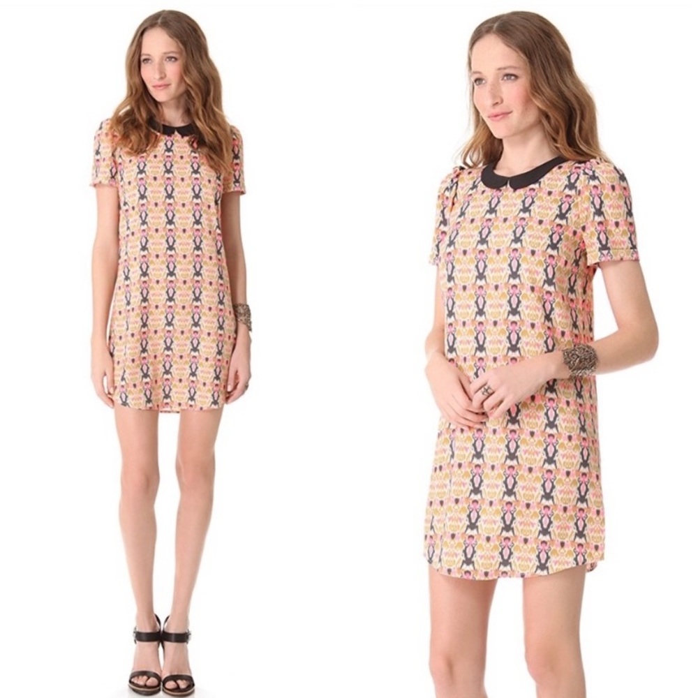 Maison Scotch Printed Ruffle Sleeve Dress